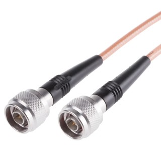 Radiall Coaxial Cable Assembly with Male Type N to Male N Connectors 1 m 50 Ω R284C0351034