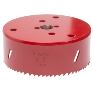 RS PRO 114 mm Diameter Bi-Metal Hole Saw for Ferrous, Non-Ferrous Metal, Plastic, Wood, Cut Depth 32mm 216-072