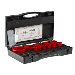 RS PRO 15 Piece Bi-Metal Hole Saw Set with 76 mm Diameter, Arbor Included, Durable Materials 216-022