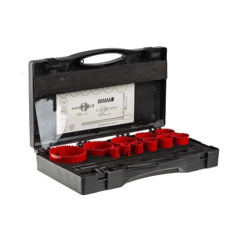 RS PRO 15 Piece Bi-Metal Hole Saw Set with 76 mm Diameter, Arbor Included, Durable Materials 216-022