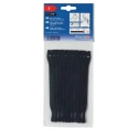 HellermannTyton Cable Tie Hook & Loop 150 mm Length x 12.5 mm Width Black Polypropylene 130-00012 TEXTIE S-PA66/PP-BK