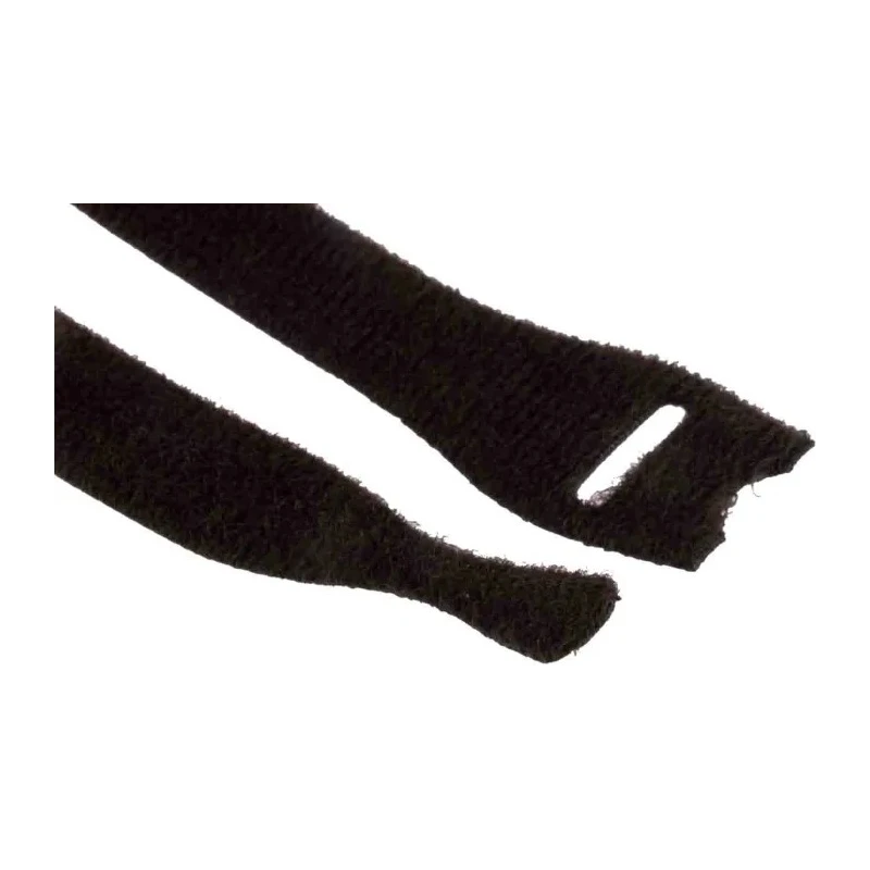 HellermannTyton Cable Tie Hook & Loop 150 mm Length x 12.5 mm Width Black Polypropylene 130-00012 TEXTIE S-PA66/PP-BK