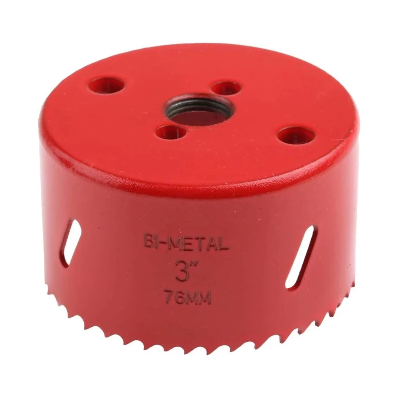 RS PRO Bi-Metal Hole Saw Drill Bit, 76 mm Diameter, HSS for Plastic Non-Ferrous Metal Wood Ferrous, 32 mm Cut Depth 216-397