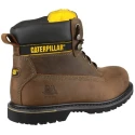 CAT Holton Brown Steel Toe Capped Men's Safety Boots Size UK 10 EU 44 Nubuck Heat Resistant Sole P708025