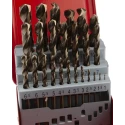 RS PRO 25-Piece Twist Drill Bit Set for Metal, Titanium Nitride Coated Bits, Sizes 1 mm to 13 mm 216-690