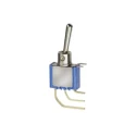 APEM Panel Mount Toggle Switch On-Off-On SPDT 4A 30V DC 250V AC Chrome Plated Brass Actuator 5637AB-21+U643