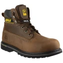 CAT Holton Brown Steel Toe Capped Men's Safety Boots Lace Up, Heat Resistant Sole, Size UK 11 EU 45 P708025