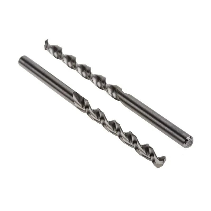 RS PRO High-Speed Steel (HSS) Spiral Jobber Drill Bit Set 4.5mm Diameter Plain Shank, 80mm Overall Length, 10 Pieces 217-261