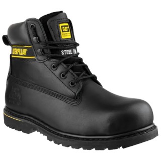 CAT Holton Black Steel Toe Capped Men's Safety Boots Size UK 12 EU 47 P708026