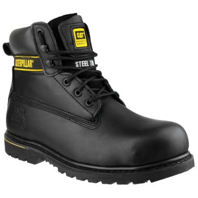 CAT Holton Black Steel Toe Capped Men's Safety Boots Size UK 12 EU 47 P708026