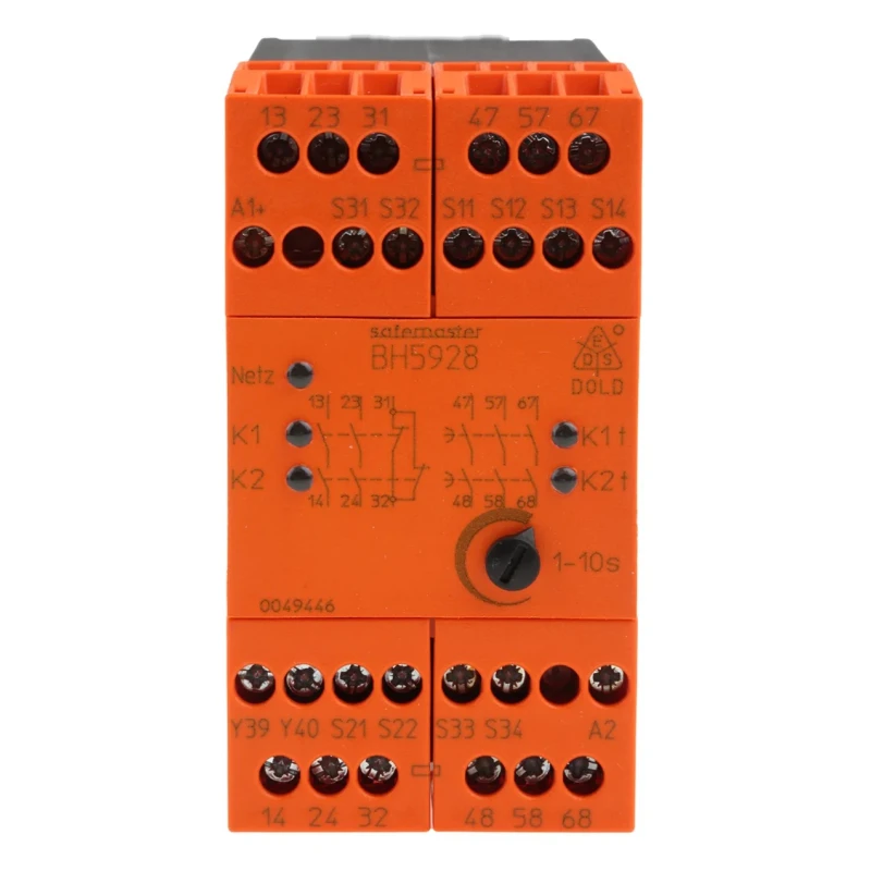 Dold 24V Safety Relay with 3 Safety Contacts, DIN Rail Mount, Model BH5928.92 DC24V 1-10S