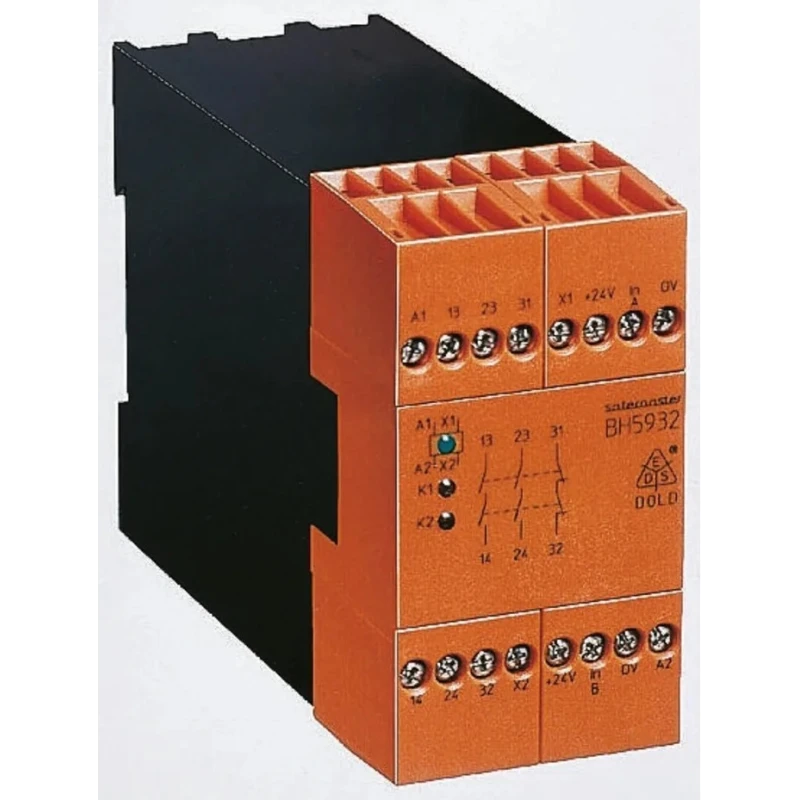 Dold BH 5932 Safety Relay 3 Safety Contacts DIN Rail Mount IP40/IP20 Box Terminal 24V DC 4A 230V BH5932.22/61 AC/DC24V 15IPM