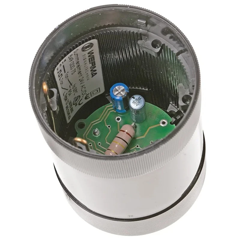Werma 849 Series Buzzer Unit 24V AC/DC, IP54, 85dB, Tube Mount, Black Housing IP54