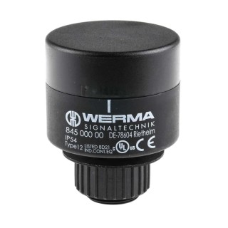 Werma 845 Series Terminal Unit 230V AC/DC, Black Housing, IP54 Protection IP54