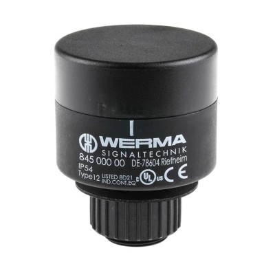 Werma 845 Series Terminal Unit 230V AC/DC, Black Housing, IP54 Protection IP54