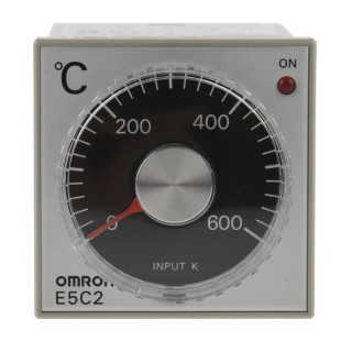 Omron On-Off Temperature Controller 4 Input 4 Output Relay 3A 100-240V AC Panel DIN Rail Mount E5C2-R20K 100-240VAC 0-600