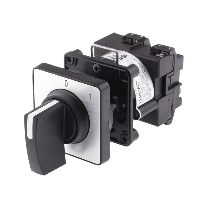 Schneider Electric Rotary Switch Cam Switch 2 Position 45°, Stay Put Handle Actuator 20 A K2A001ACH