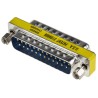 RS PRO 25-Way D-Sub Adapter Male to Male Gold Flash Contact Brass 53.25mm Length 218-194