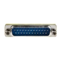 RS PRO 25-Way D-Sub Adapter Male to Male Gold Flash Contact Brass 53.25mm Length 218-194