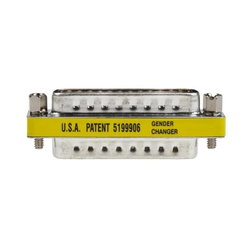 RS PRO 25-Way D-Sub Adapter Male to Male Gold Flash Contact Brass 53.25mm Length 218-194