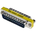 RS PRO 25-Way D-Sub Adapter Male to Male Gold Flash Contact Brass 53.25mm Length 218-194