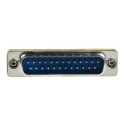 RS PRO 25-Way D-Sub Adapter Male to Male Gold Flash Contact Brass 53.25mm Length 218-194