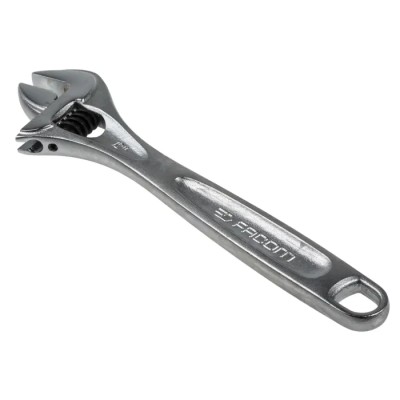 Facom 34 mm Jaw Capacity Adjustable Spanner, 306 mm Overall Length, Chrome Vanadium Steel, Metal Handle 113A.12C