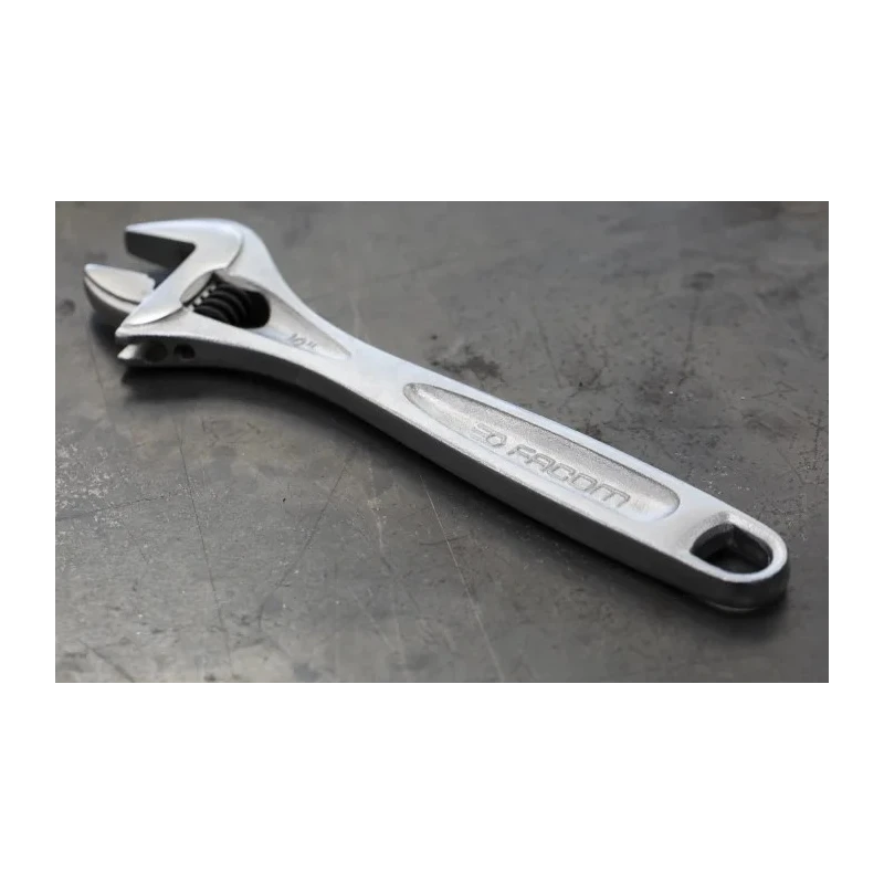 Facom Adjustable Spanner 30 mm Jaw Capacity, 255mm Overall Length, Chrome Vanadium Steel Metal Handle 113A.10C