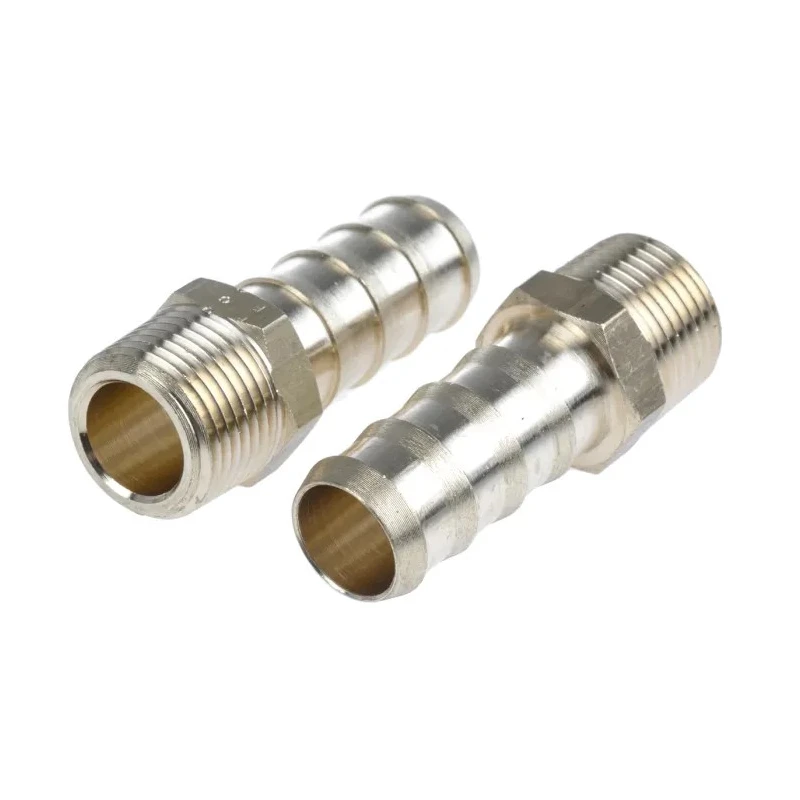 Legris Pneumatic Brass Pipe Fitting Threaded Adapter Male BSPT 3/8 in to Male 0123 12 17