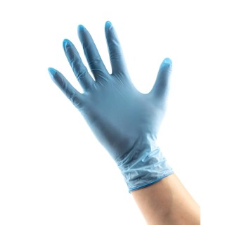 Ansell Blue Nitrile Disposable Gloves Chemical Resistant 0.1 mm Thickness Size M Food Safe 92670080