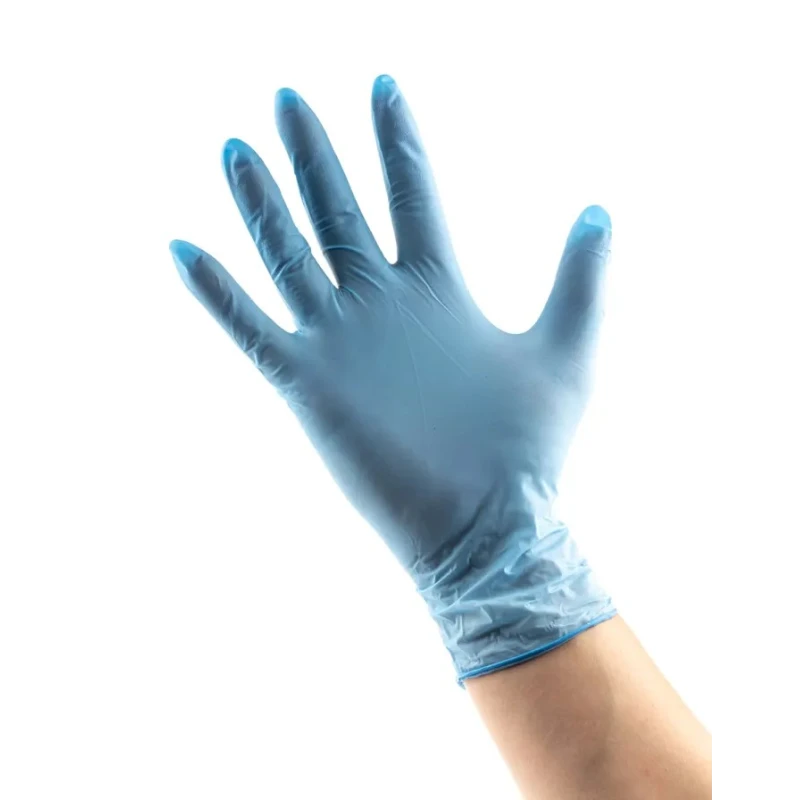 Ansell Blue Nitrile Disposable Gloves Chemical Resistant 0.1 mm Thickness Size M Food Safe 92670080