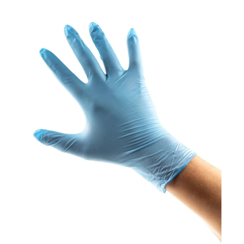 Ansell Blue Nitrile Disposable Gloves Chemical Resistant 0.1 mm Thickness Size M Food Safe 92670080