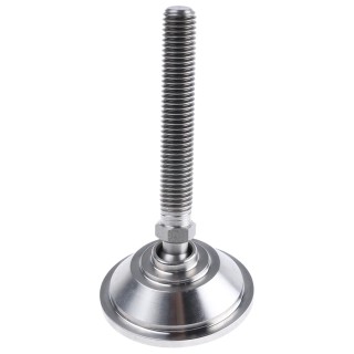 Nu-Tech Engineering Stainless Steel Adjustable Foot M12 Thread Size 55 mm Base Diameter 1500 kg Static Load Capacity A080/014