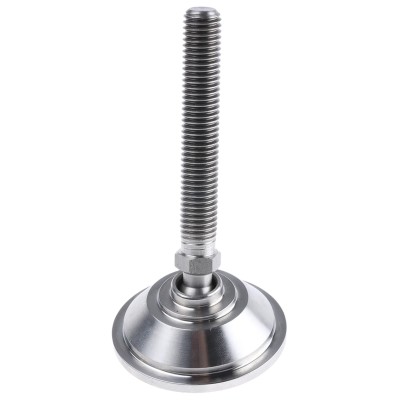 Nu-Tech Engineering Stainless Steel Adjustable Foot M12 Thread Size 55 mm Base Diameter 1500 kg Static Load Capacity A080/014