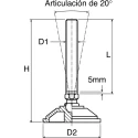Nu-Tech Engineering Adjustable Foot Stainless Steel M24 Thread Size 100 mm Base Diameter 4000 kg Static Load A080/012
