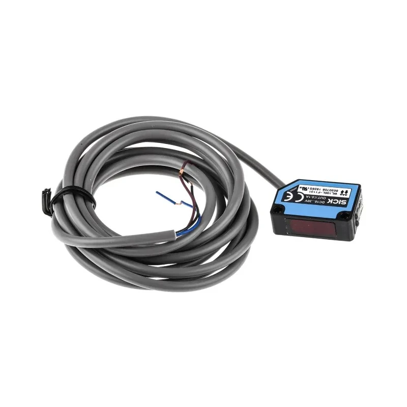 SICK Retroreflective Photoelectric Sensor, Block Sensor, 0.08 to 12 m Detection Range, PNP Output, IP65 WL100L-F1131