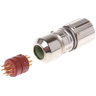 Lapp Industrial Circular Connector M23 Cable Plug 9 Contacts 7A IP68 Gold Plated Copper 150V EPIC CIRCON 44420037 + 73002744