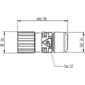 Lapp Industrial Circular Connector M23 Cable Plug 9 Contacts 7A IP68 Gold Plated Copper 150V EPIC CIRCON 44420037 + 73002744