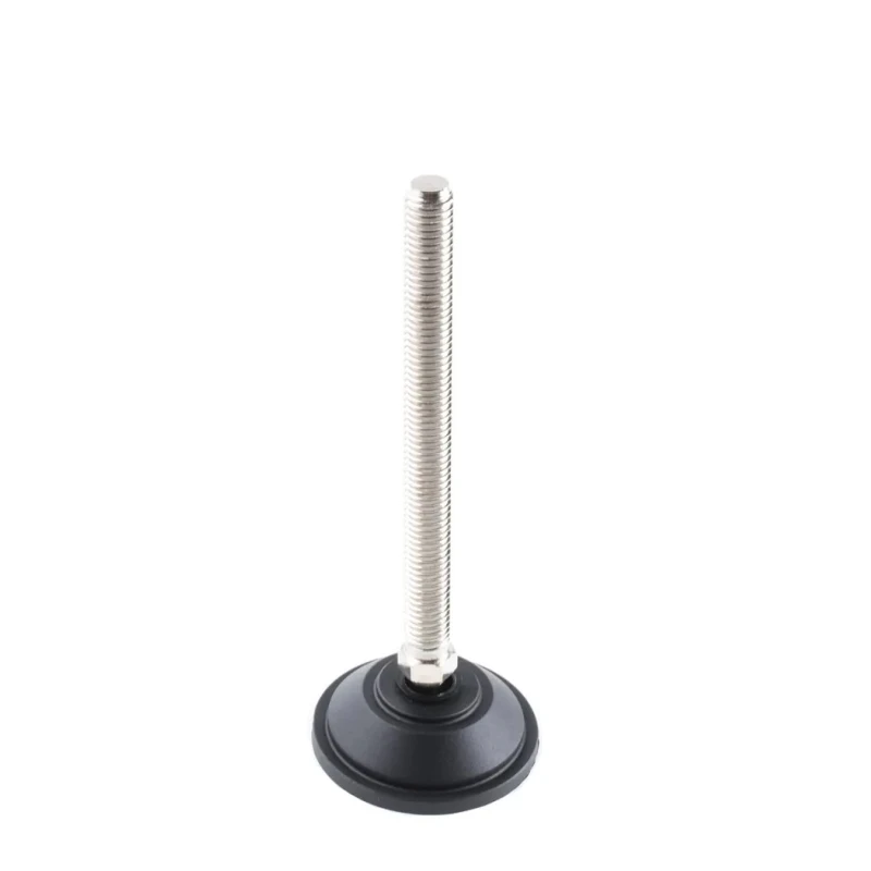 Nu-Tech Engineering M12 55 mm Diameter Adjustable Foot, Nickel Plated Steel, 600 kg Static Load Capacity, 10 ° Tilt A090/021