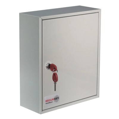 Securikey Grey Steel Padlock Key Cabinet Wall Mount 355mm Height KP024