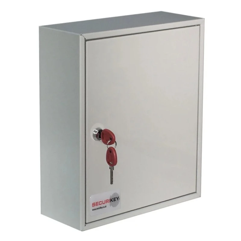 Securikey Grey Steel Padlock Key Cabinet Wall Mount 355mm Height KP024
