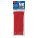 HellermannTyton Cable Tie Hook & Loop Red Polyamide, Polyethylene 200 mm x 12.5 mm 130-00014 TEXTIE M-PA66/PP-RD