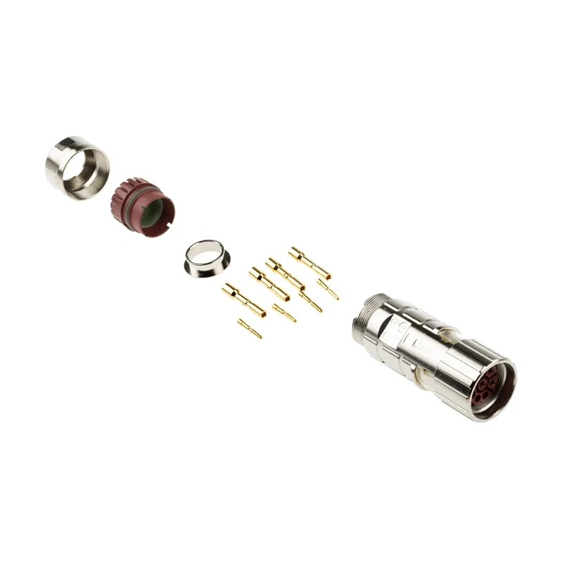 Lapp Industrial Circular Connector EPIC CIRCON Series 8 Gold-Plated Contacts Cable Mount Socket 27 mm 630V 22A Zinc 76124000