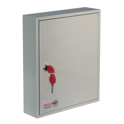 Securikey Steel Wall-Mount Key Cabinet 48 Key Capacity Grey KC048