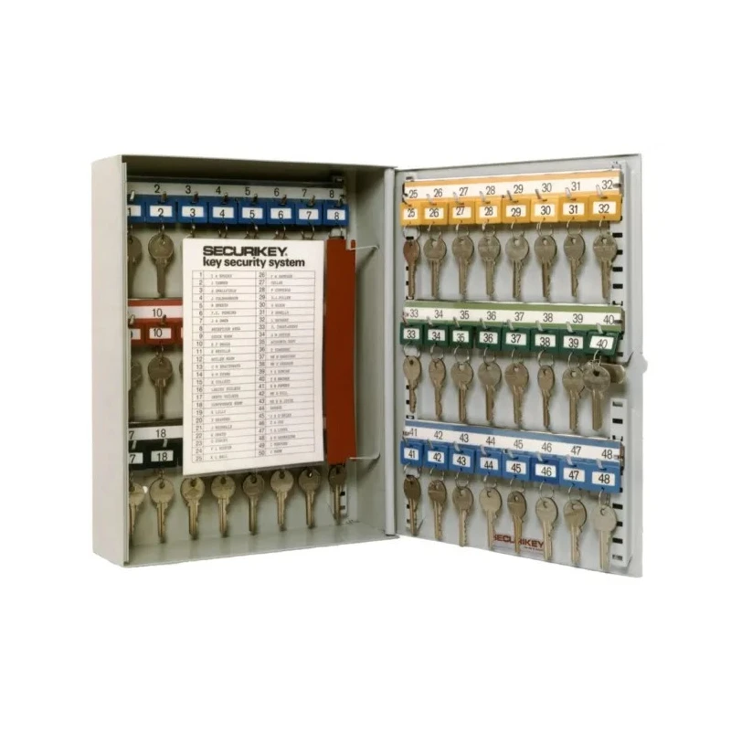 Securikey Steel Wall-Mount Key Cabinet 48 Key Capacity Grey KC048