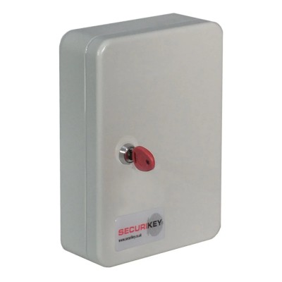 Securikey Grey Steel Wall-Mounted Key Cabinet KC020 260mm Height 80mm Depth 20 Key Capacity