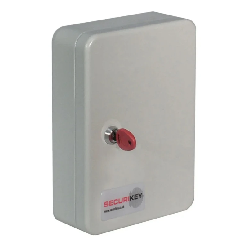 Securikey Grey Steel Wall-Mounted Key Cabinet KC020 260mm Height 80mm Depth 20 Key Capacity