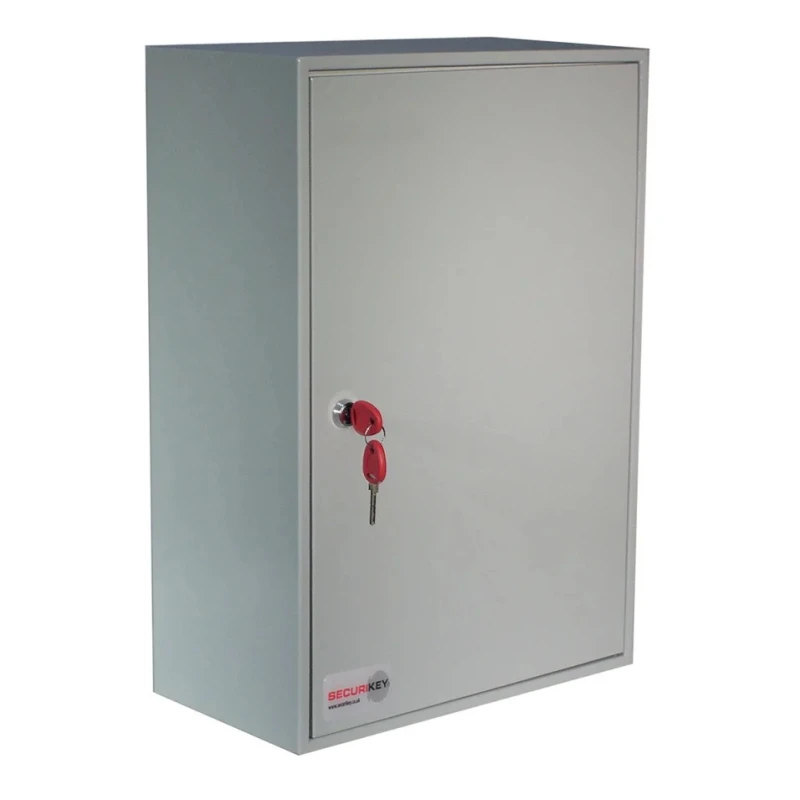 Securikey Grey Steel Wall-Mounted Key Cabinet for 50 Keys KP050