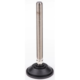 Nu-Tech Engineering M16 70 mm Diameter Nickel Plated Steel Adjustable Foot 1500 kg Static Load Capacity 10 ° Tilt A090/001