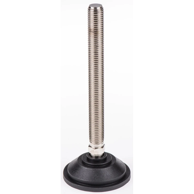 Nu-Tech Engineering M16 70 mm Diameter Nickel Plated Steel Adjustable Foot 1500 kg Static Load Capacity 10 ° Tilt A090/001